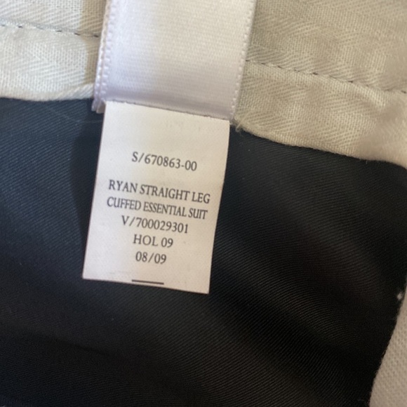 Banana Republic Black Ryan Straight Leg Cuffed Essential Suit Pant Trouser - Picture 9 of 9